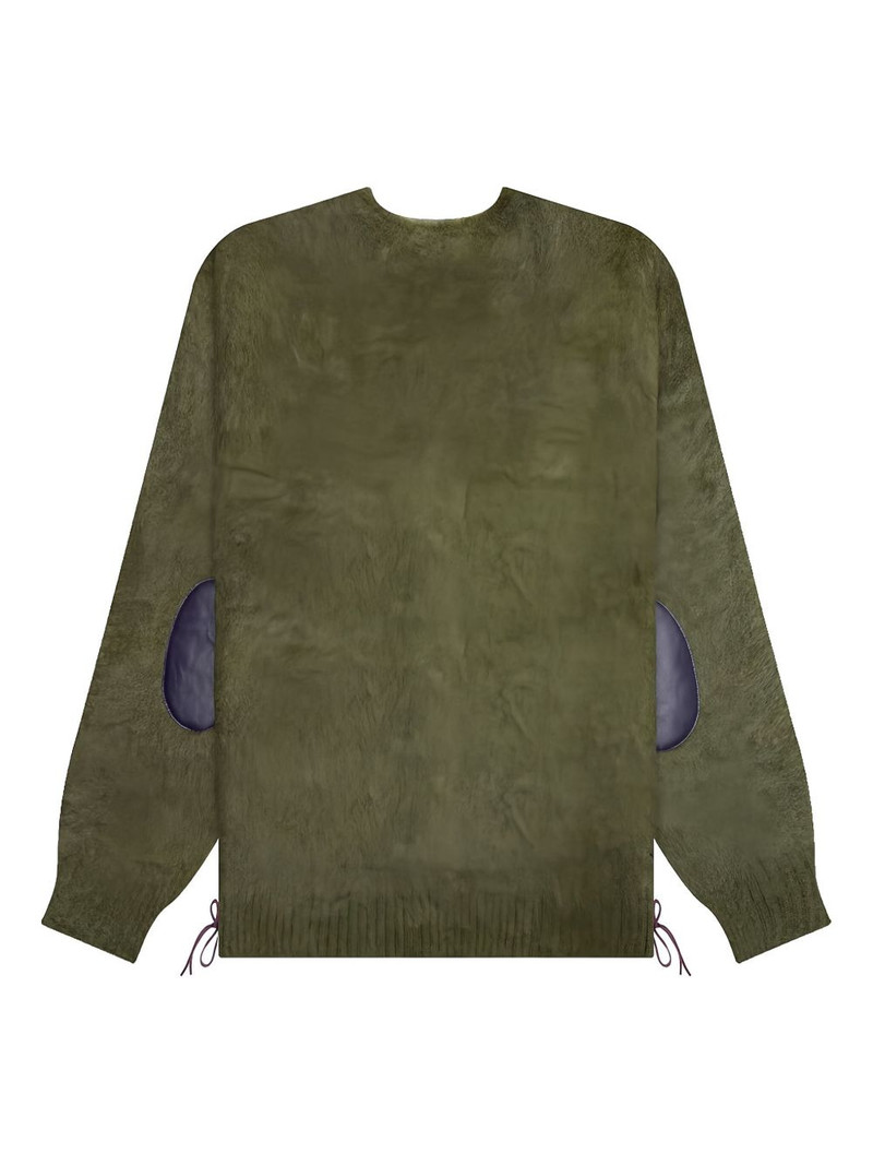 NEEDLES leather-patch cardigan outlook