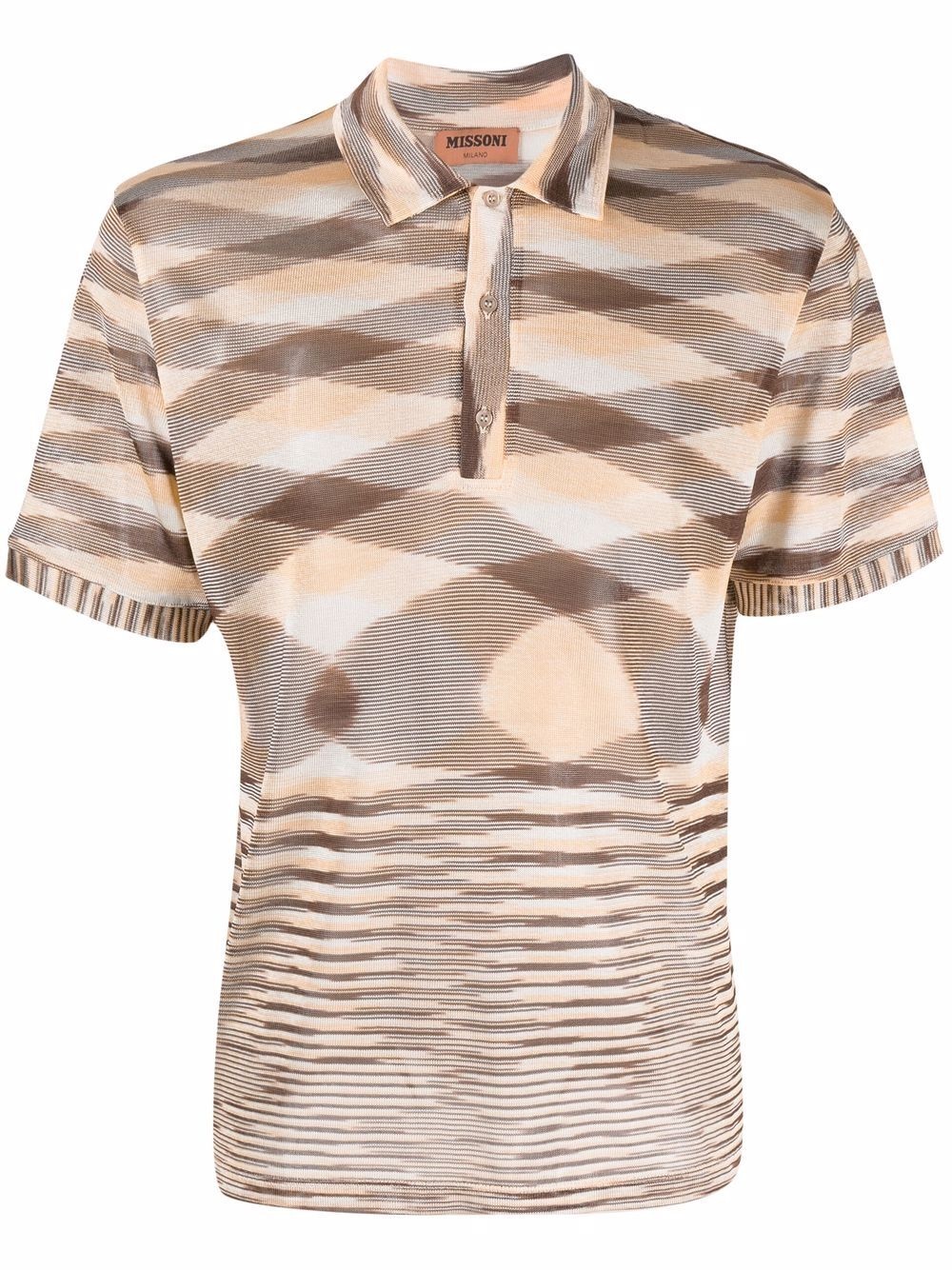 graphic-print short-sleeve polo shirt - 1