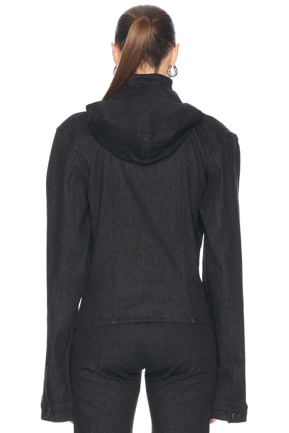 Asymmetric Denim Jacket - 5