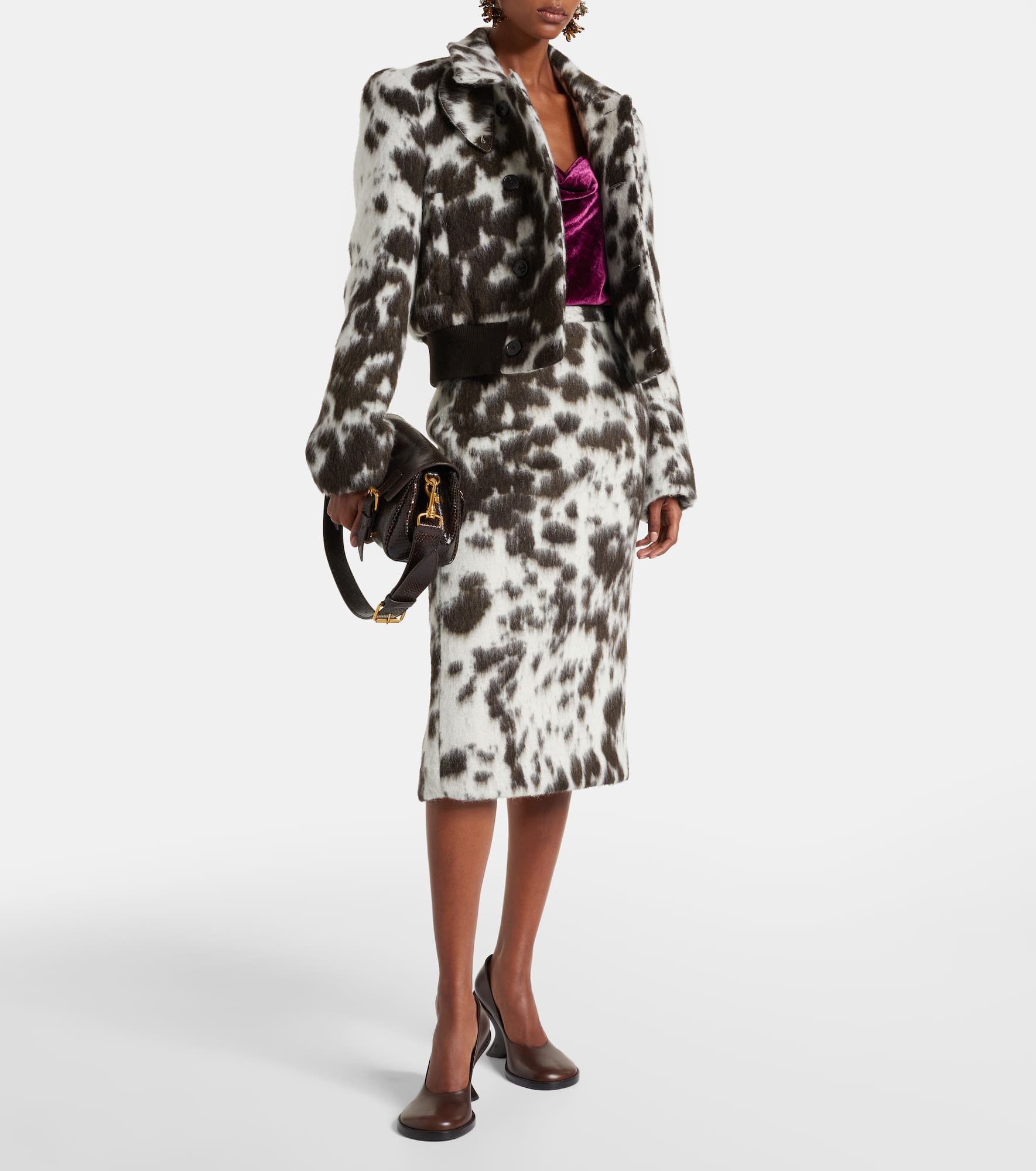 Animal-printed wool-blend jacket - 2