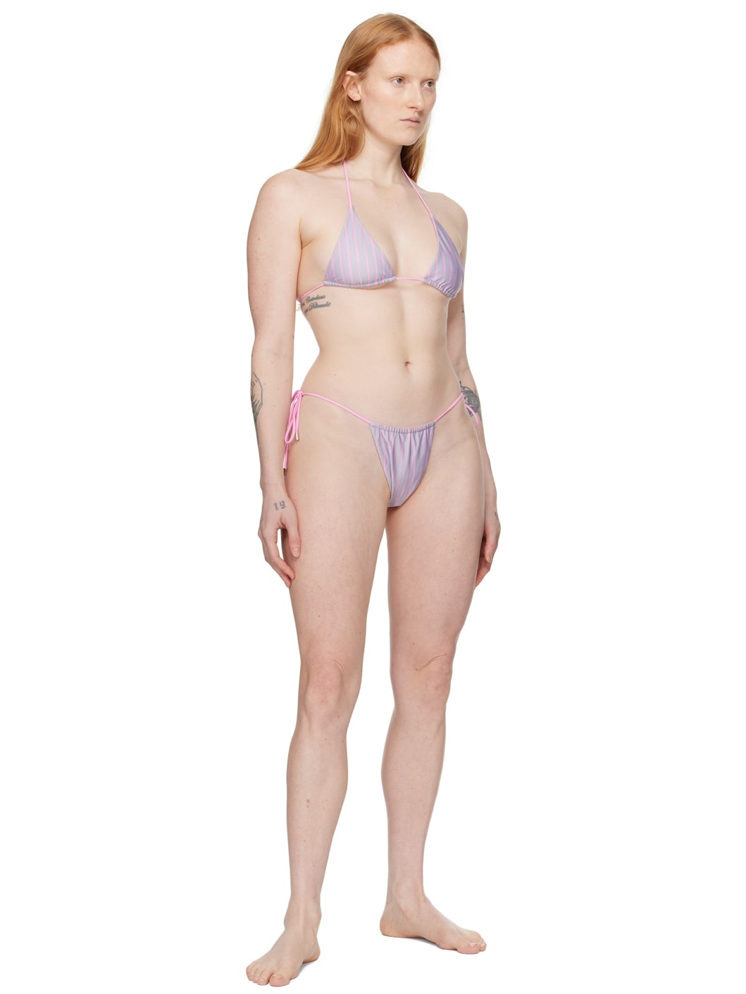 Pink & Gray Elle Reversible Bikini Top - 4