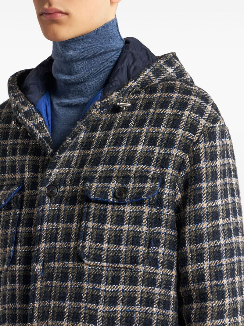 tartan-check hooded shirt jacket 4