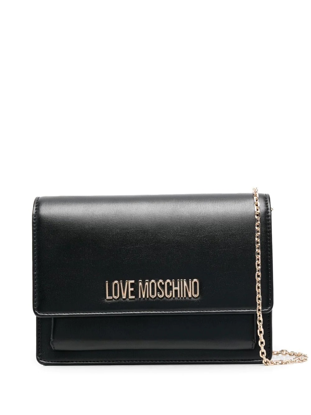 logo-plaque clutch bag - 1