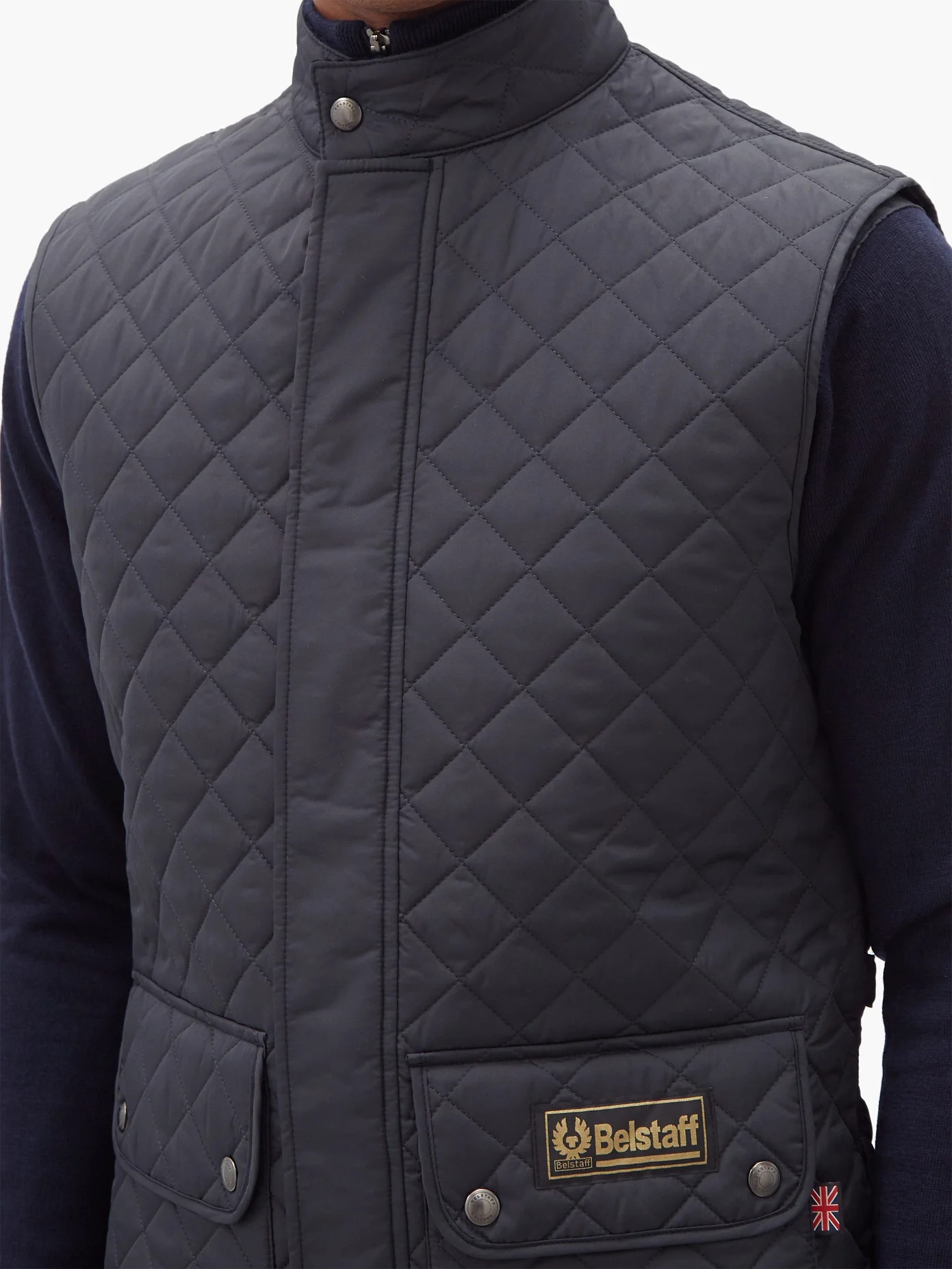 Diamond-quilted shell gilet - 3