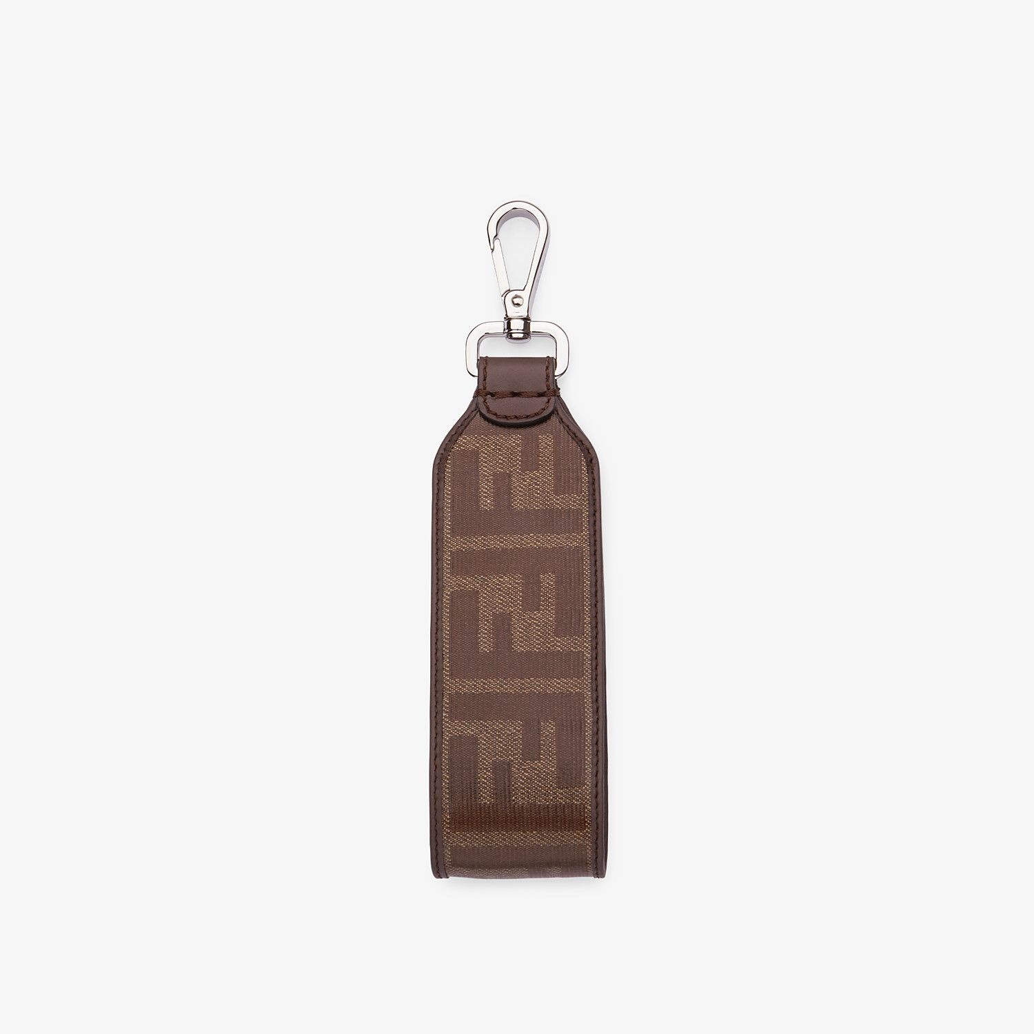 Brown fabric lanyard - 1