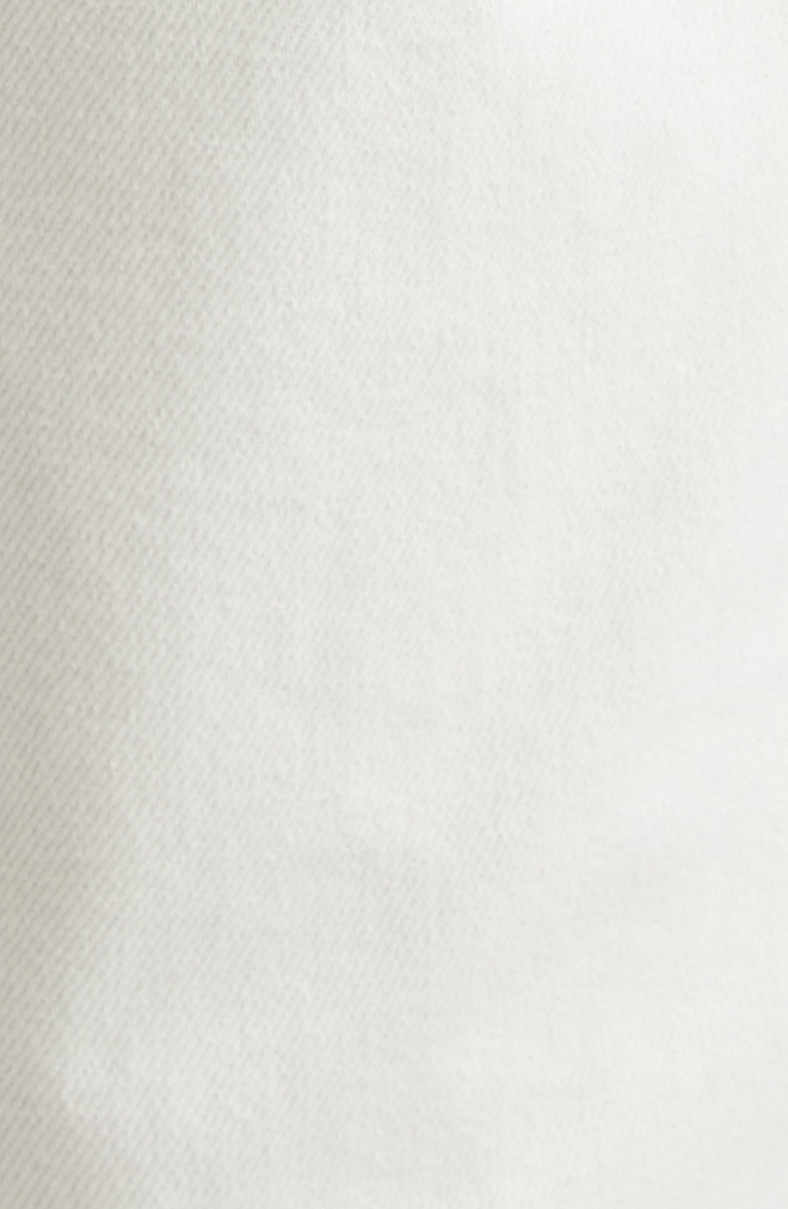 Area Crystal Slit Straight Leg Jeans in White at Nordstrom - 7