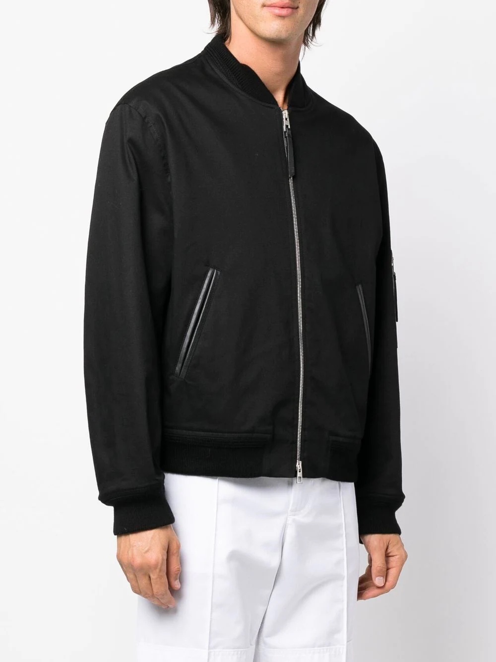 zipped-up bomber jacket - 3