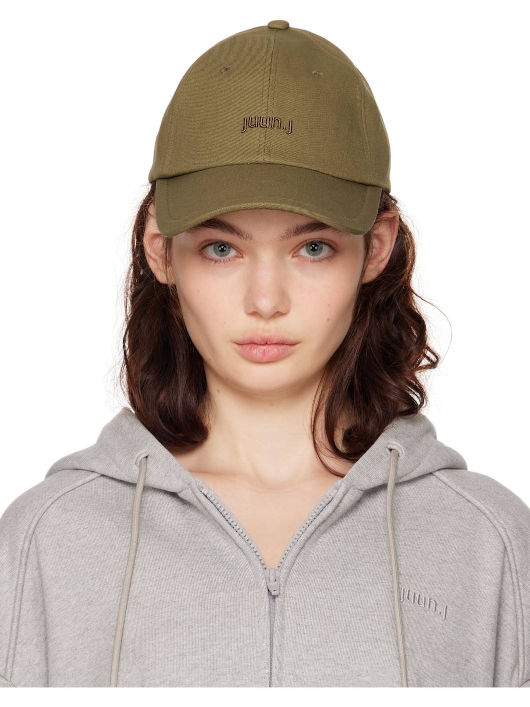 Khaki Cotton Ball Cap - 1