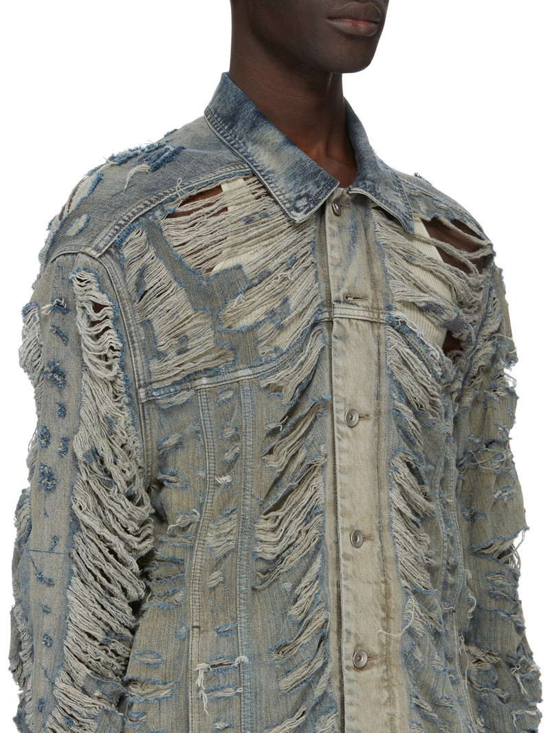 Jumbo Worker distressed denim jacket 4