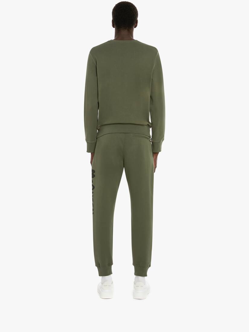 Men's Mcqueen Graffiti Sweatshirt in Khaki - 4