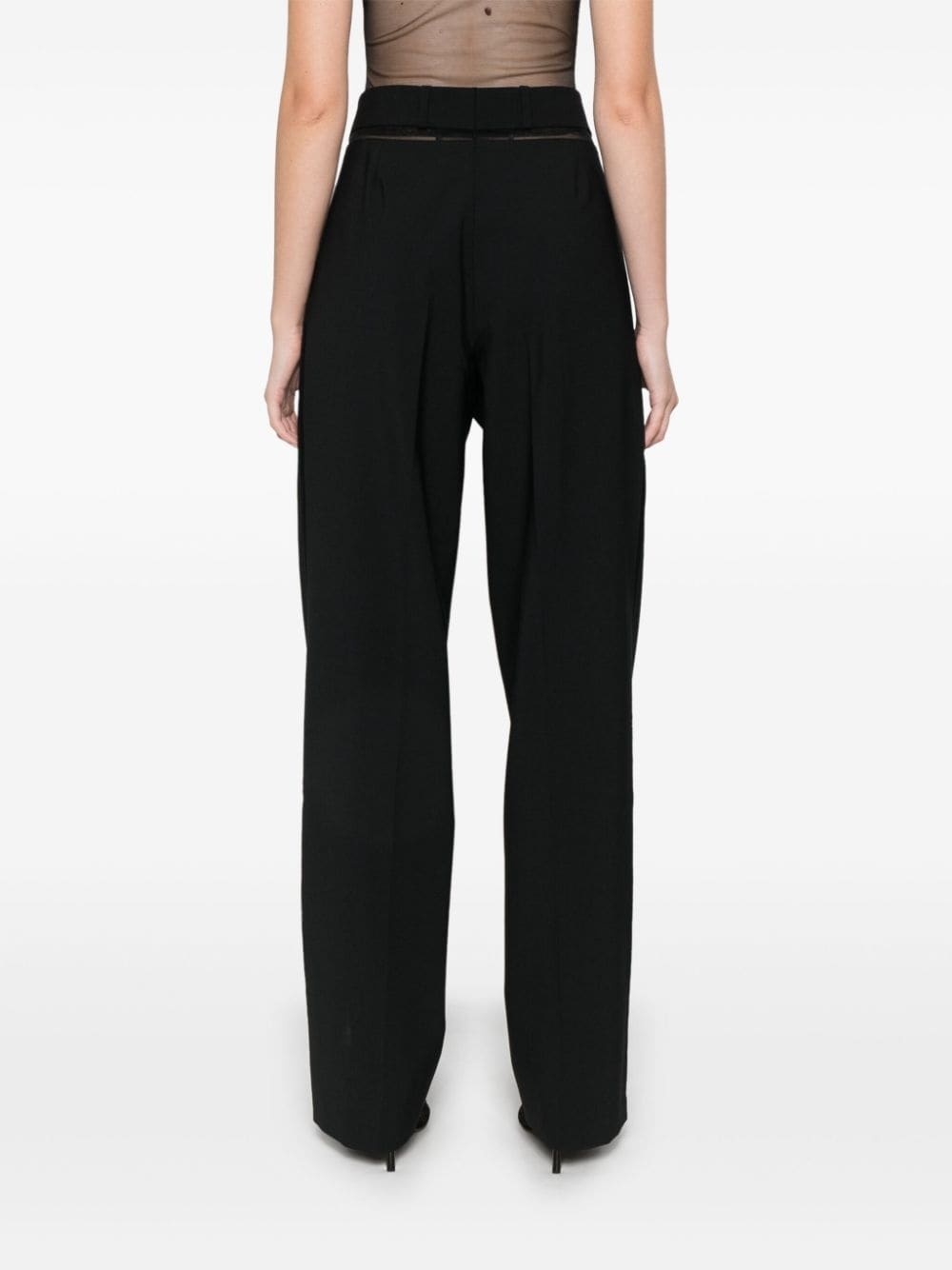 wide-leg tailored trousers - 4