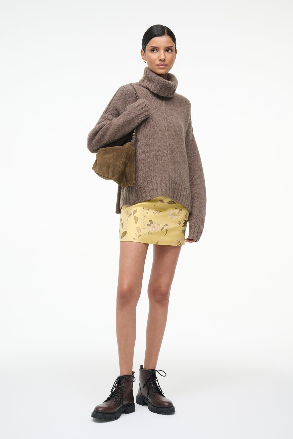 STAUD BETSY CASHMERE SWEATER TRUFFLE - 5