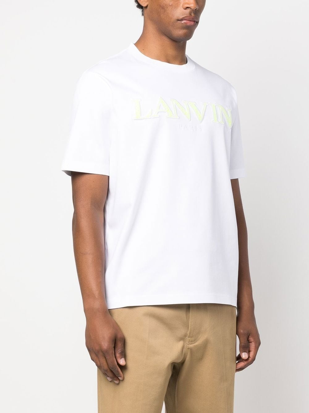 raised-logo cotton T-shirt - 3