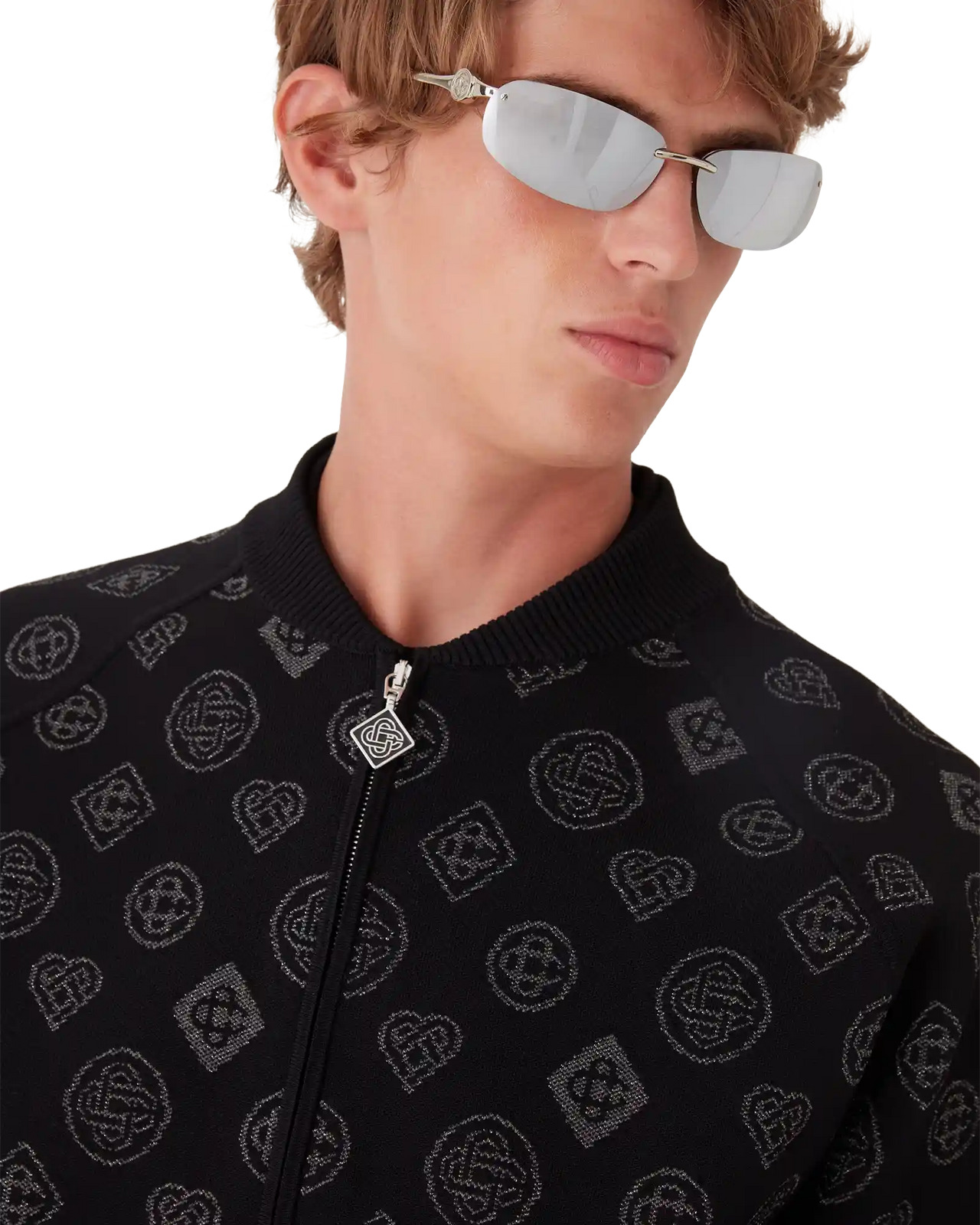 Monogram Jacquard Bomber Jacket | Casablanca Paris - 5