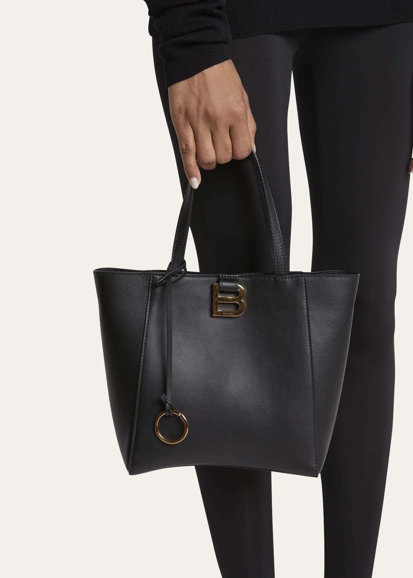 Hourglass Small Soft Leather Tote Bag - 2