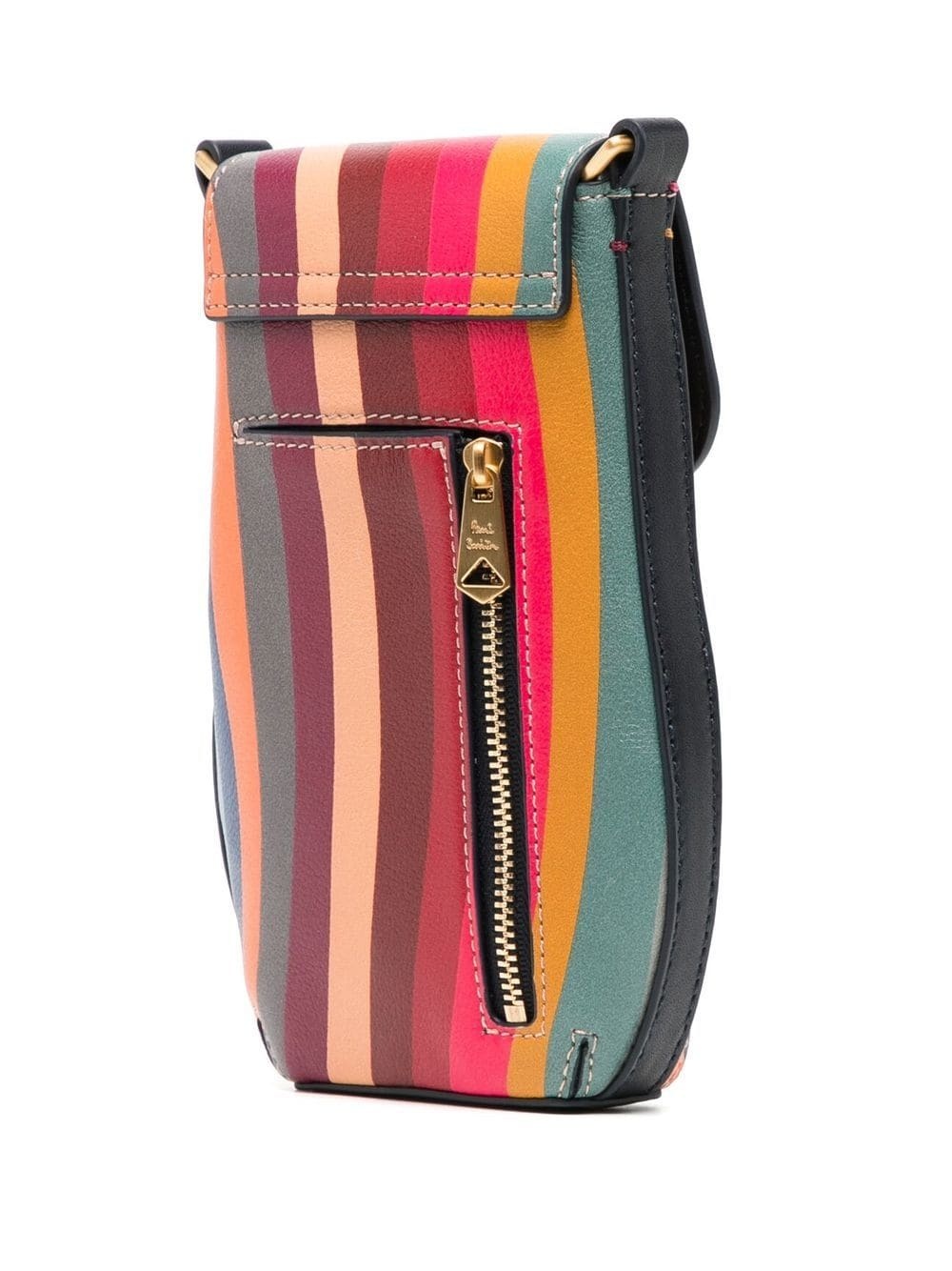 stripe-print leather crossbody bag - 3