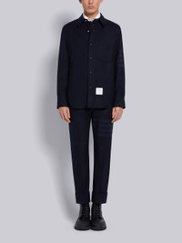 Thom Browne flannel tonal 4-Bar shirt jacket | REVERSIBLE