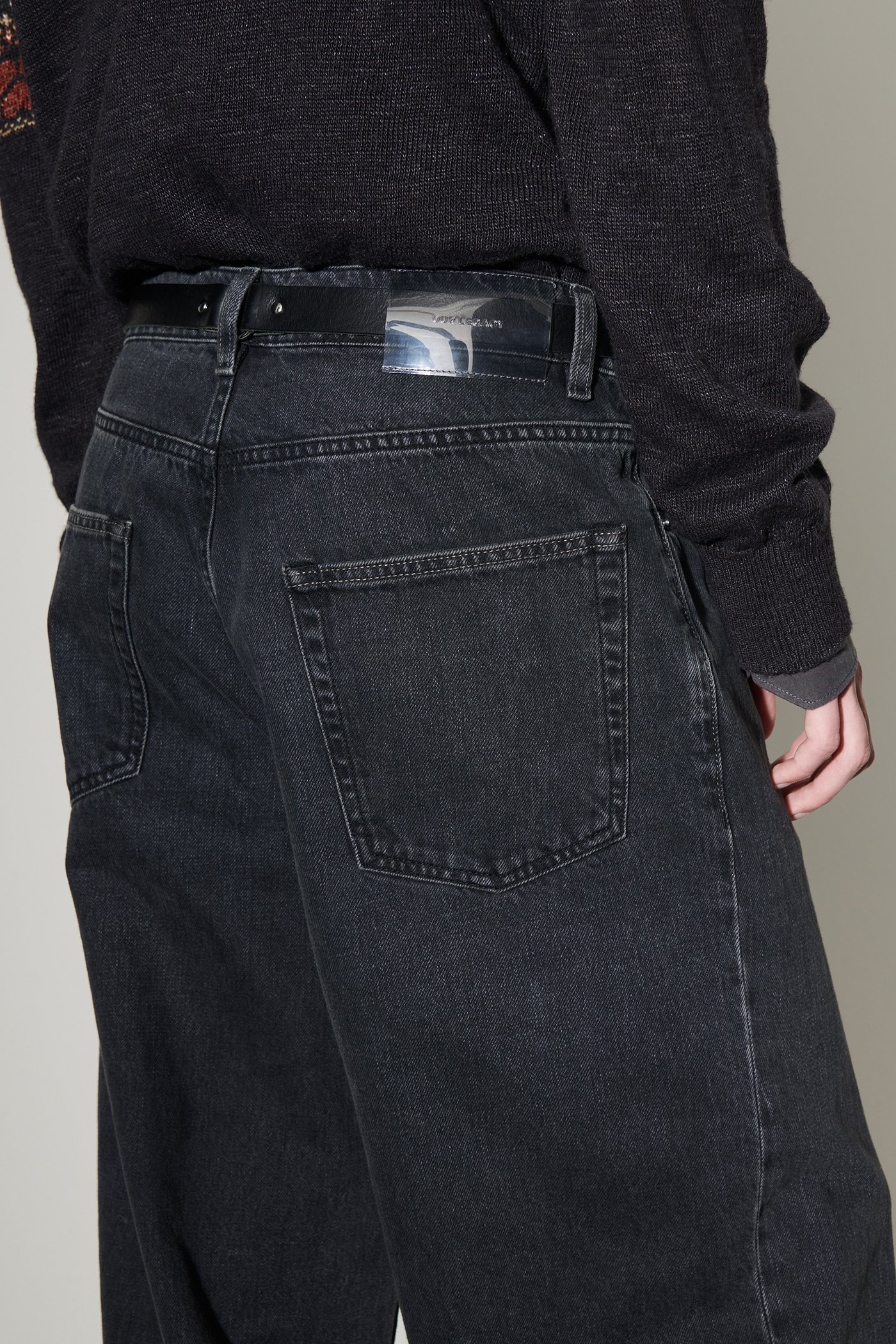 Vast Cut Washed Black Denim - 6