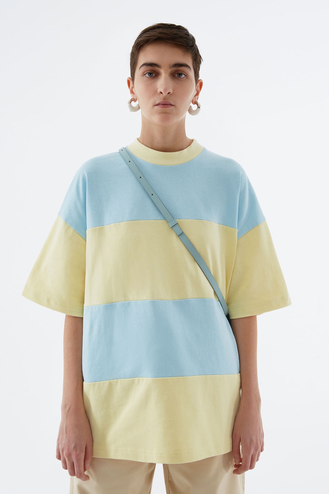 AZURE & CREAM OVER T-SHIRT - 1