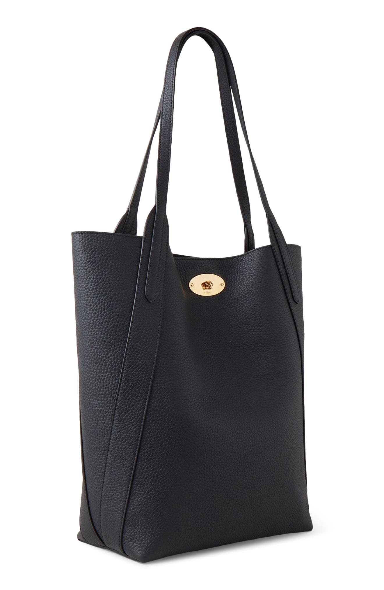 Mulberry Bayswater Heavy Grain Leather North/South Tote in Black at Nordstrom - 5