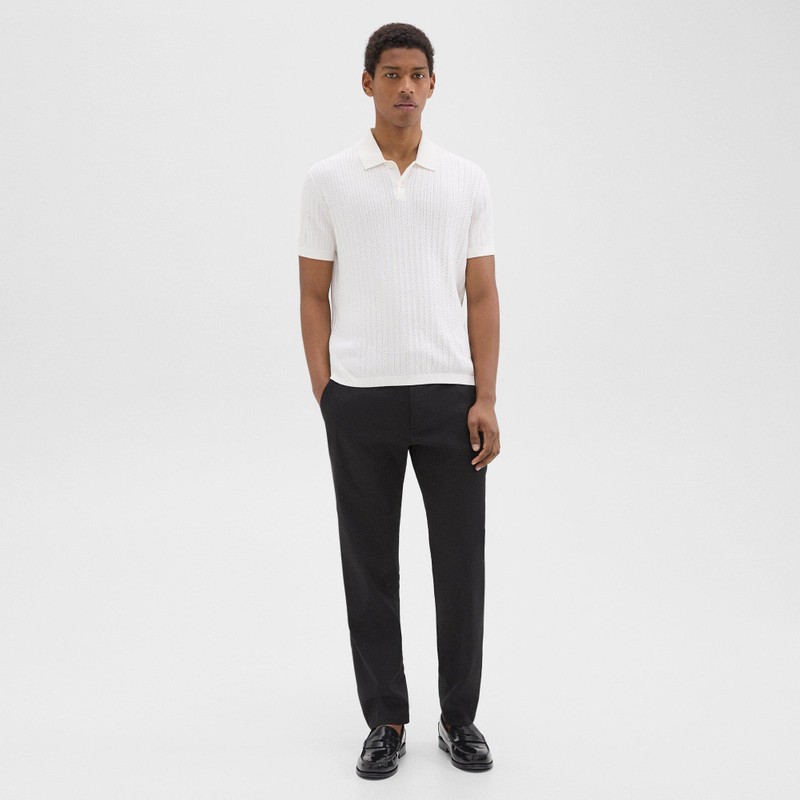 Theory Cable Knit Polo in Cotton outlook