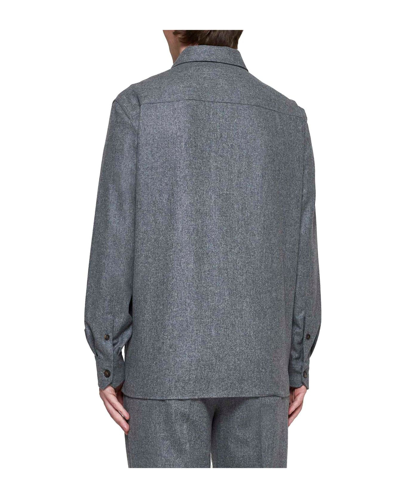 Flap Pocket Long-sleeved Shirt - 3