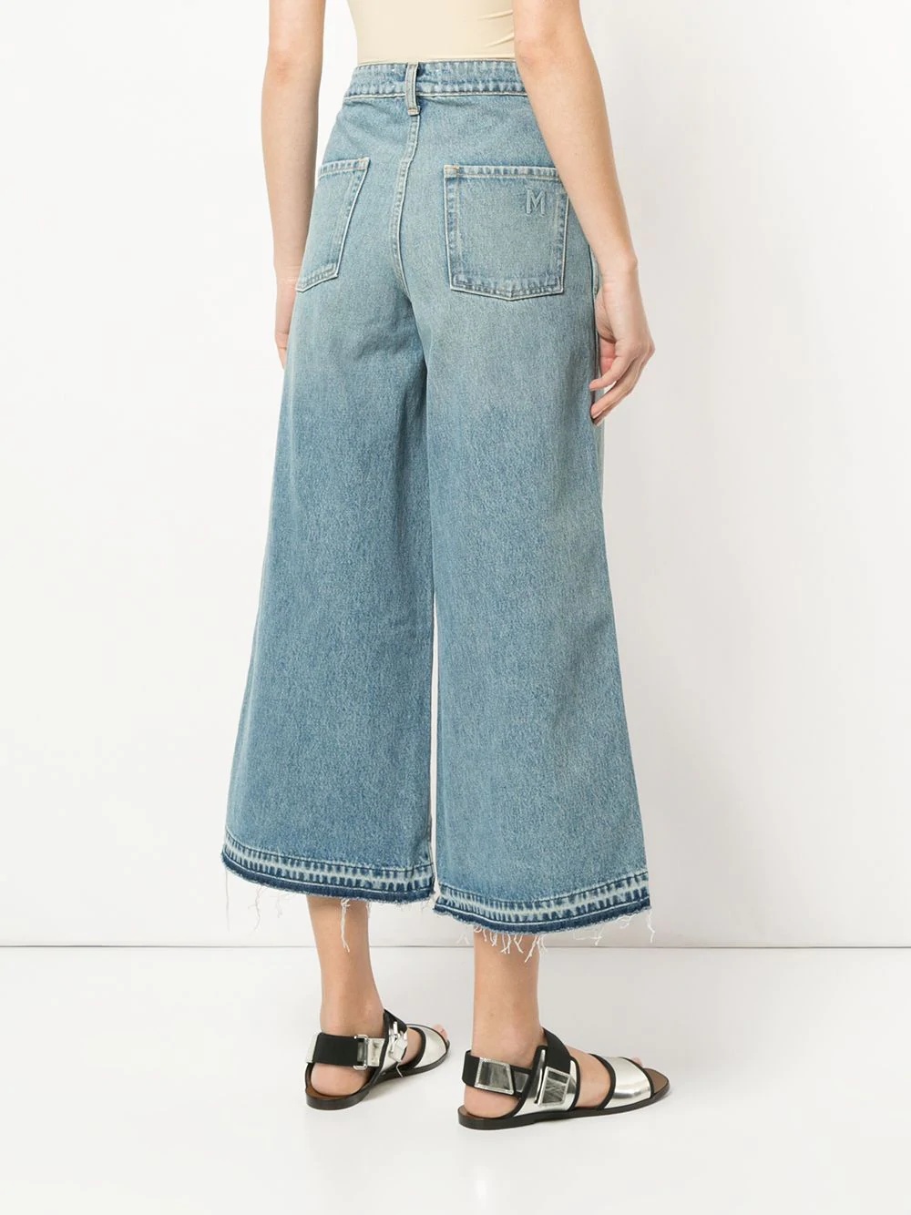 wide-leg cropped jeans - 4