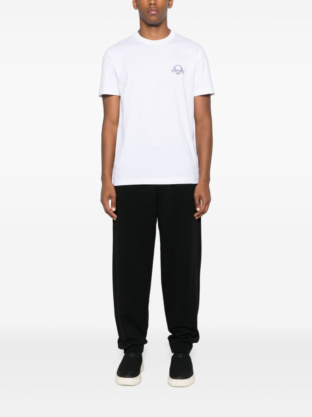 logo-embroidered cotton T-shirt - 2