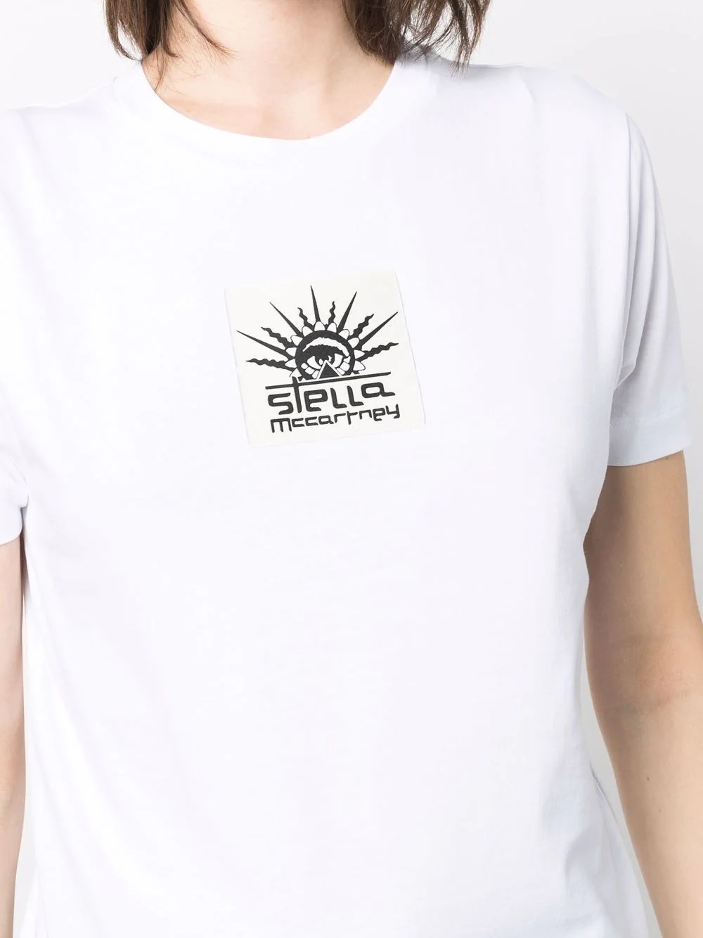 logo-patch cotton T-shirt - 5