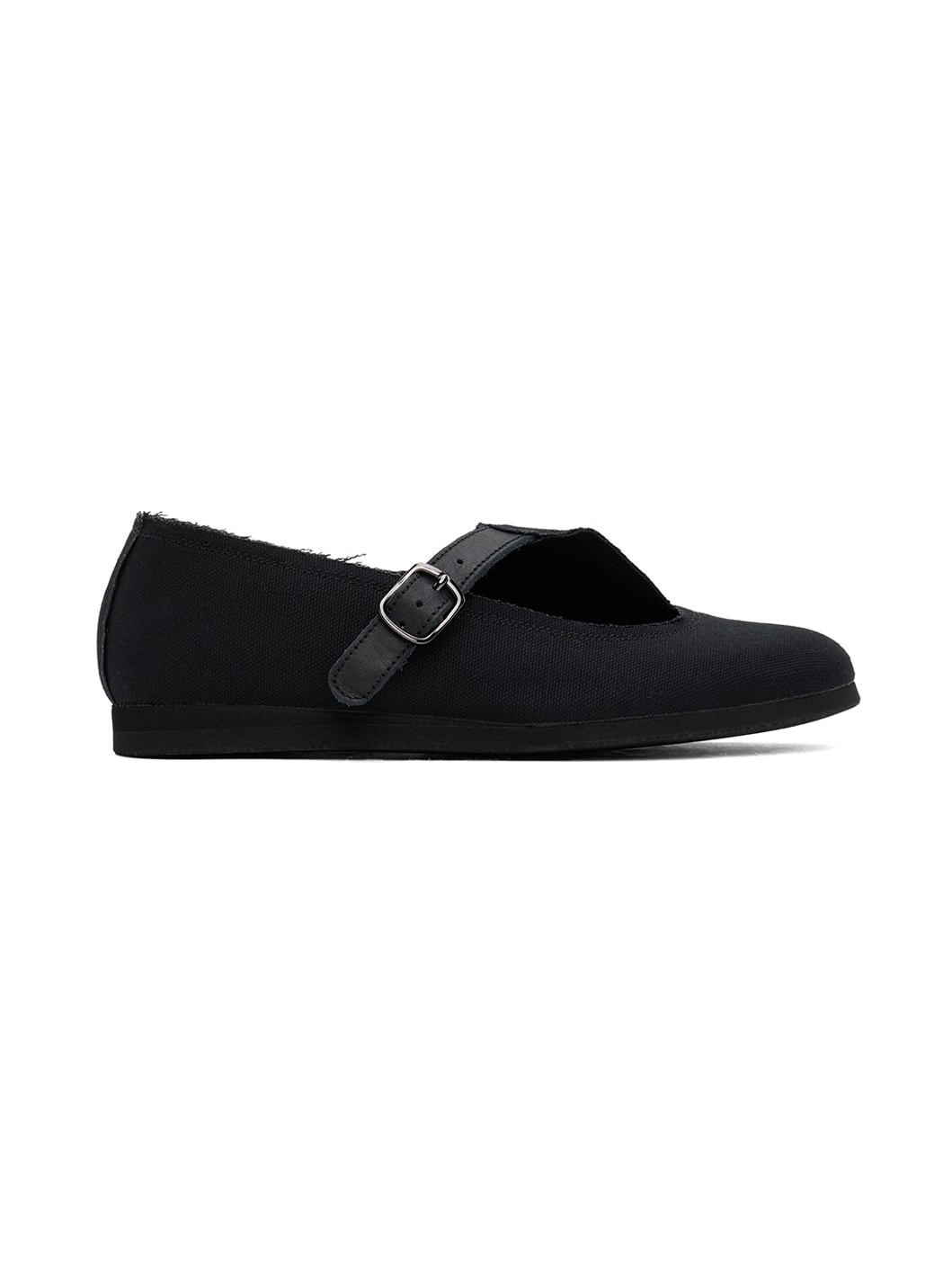 Black Oxford Mary Jane Ballerina Flats - 1
