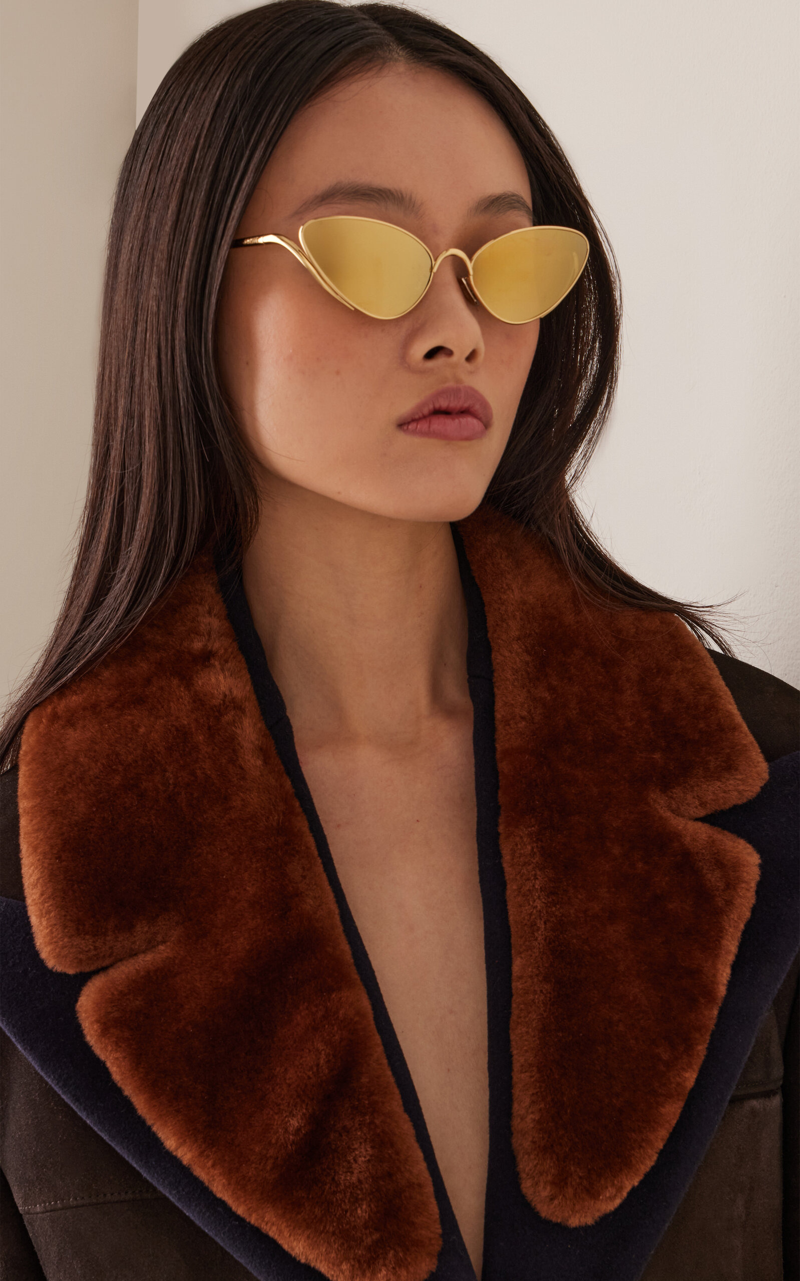Shooting Star Cat-Eye Metal Sunglasses gold - 2