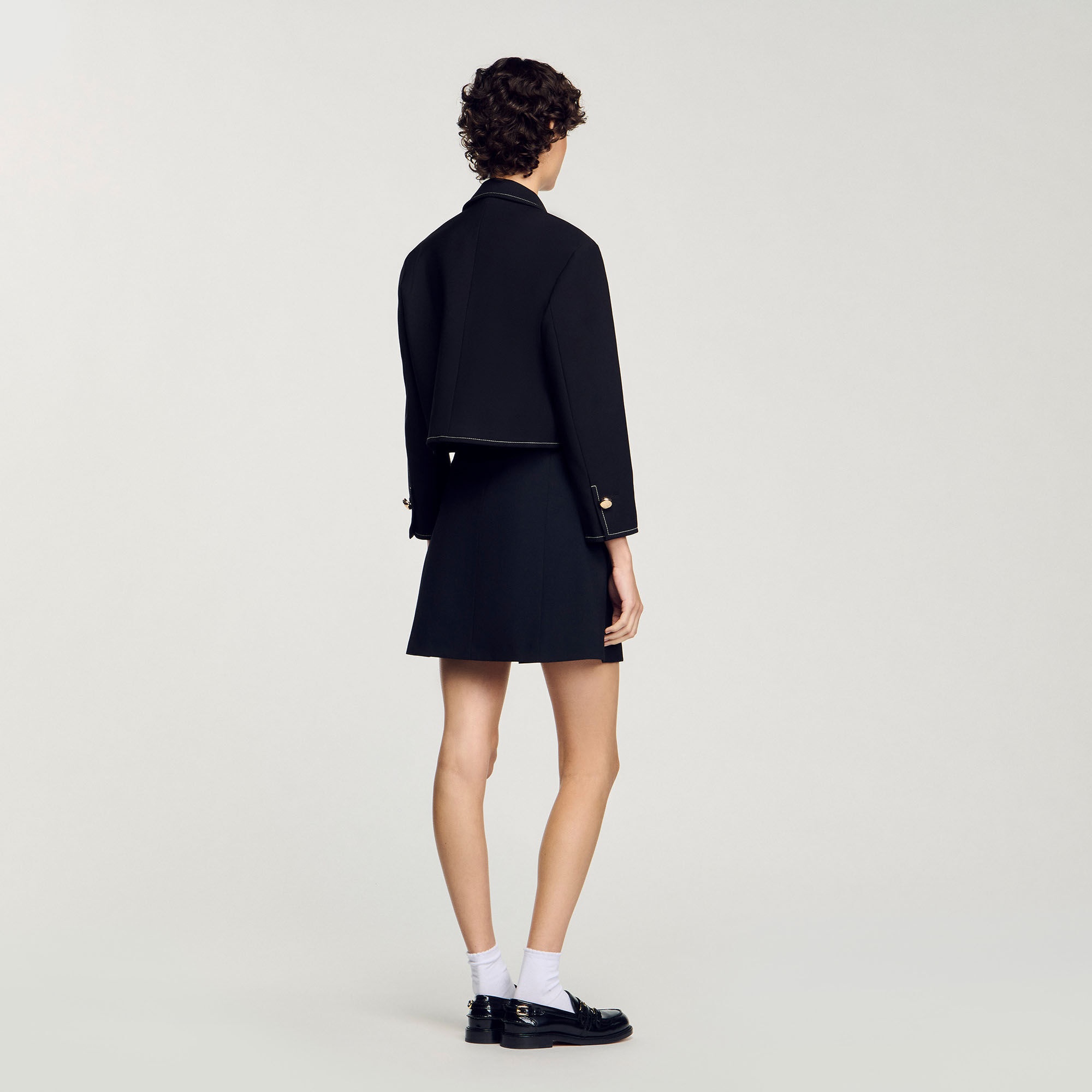 PETER PAN COLLAR CROPPED JACKET - 5