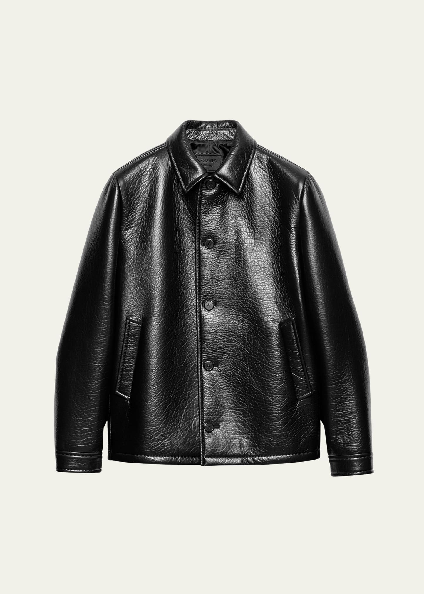 Men's Grained Napa Leather Jacket - 1