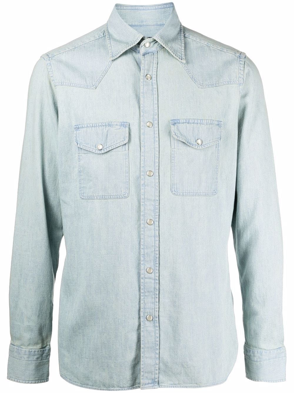 long-sleeve denim shirt - 1