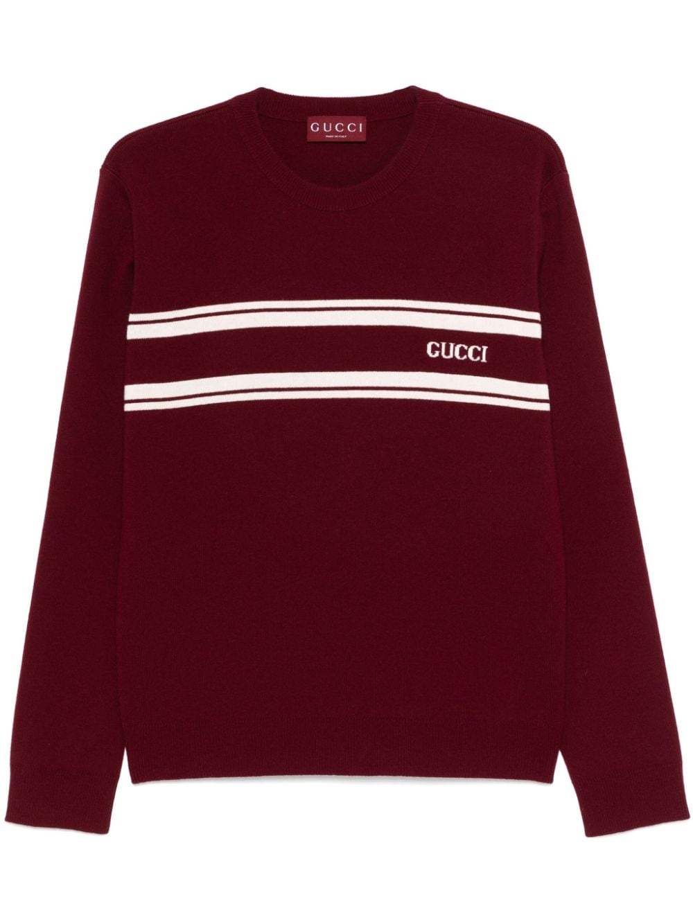 intarsia-logo sweater - 1