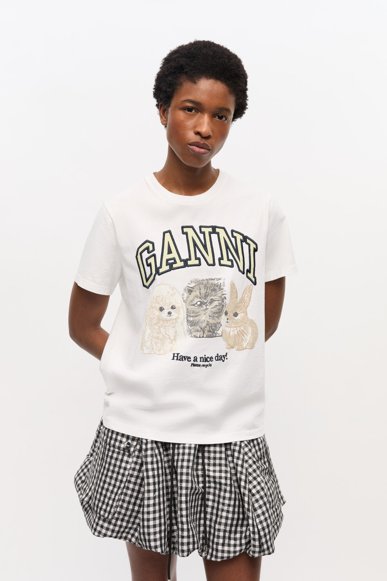 WHITE ANIMAL PRINT T-SHIRT - 2