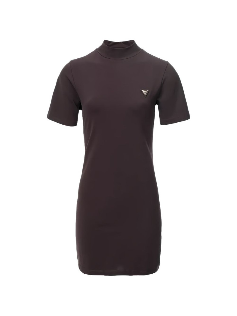 Sonia high-neck logo-plaque mini dress 1