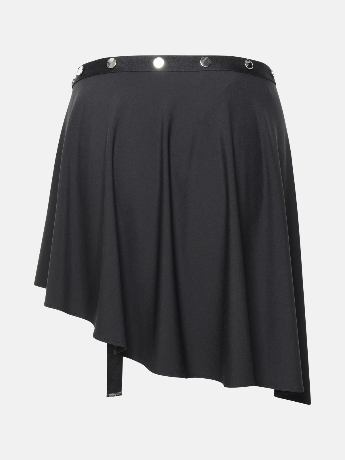 MINI SKIRT IN BLACK ACETATE BLEND - 3
