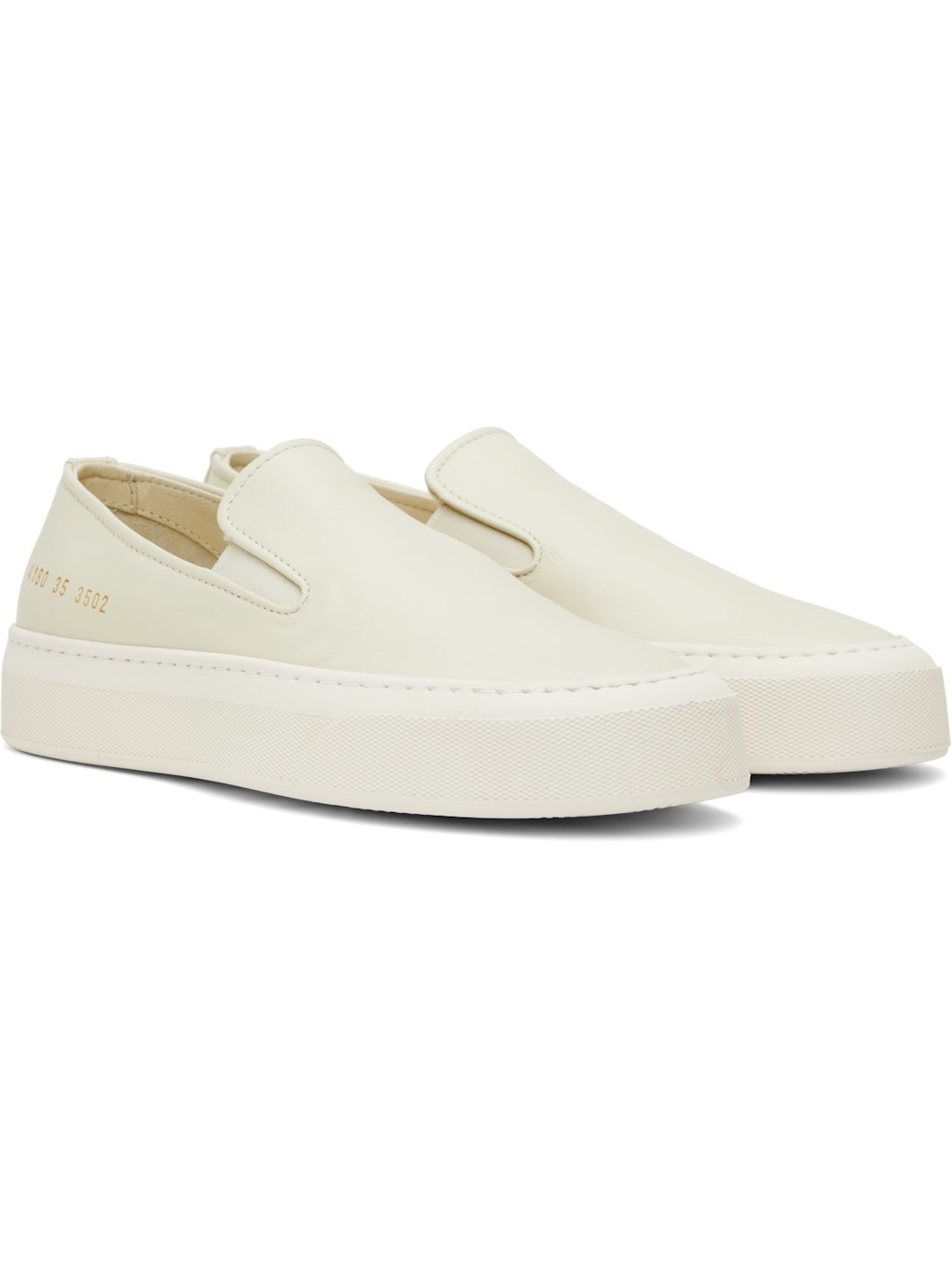 Off-White Leather Slip-on Sneakers - 4