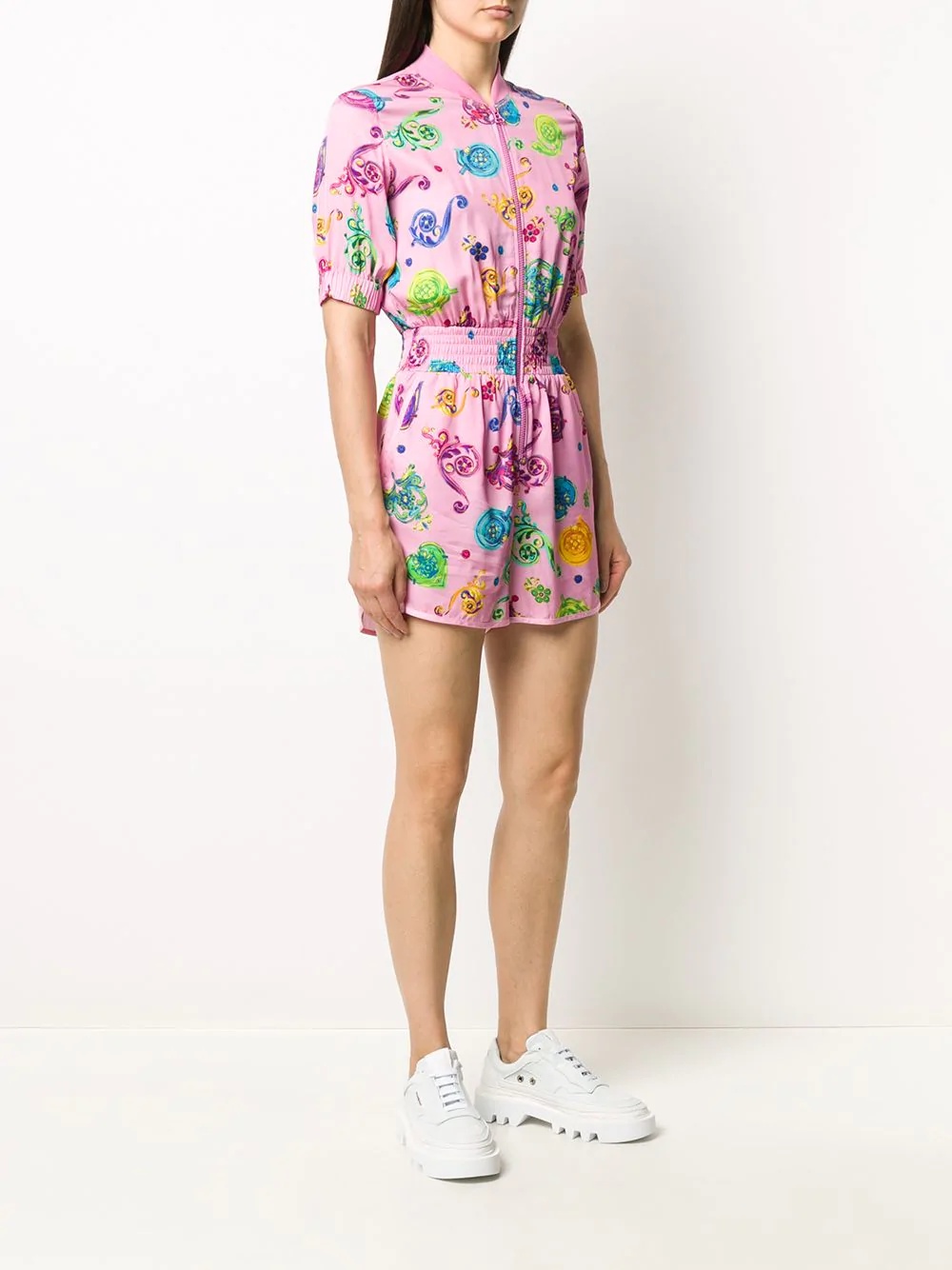 graphic print playsuit - 3