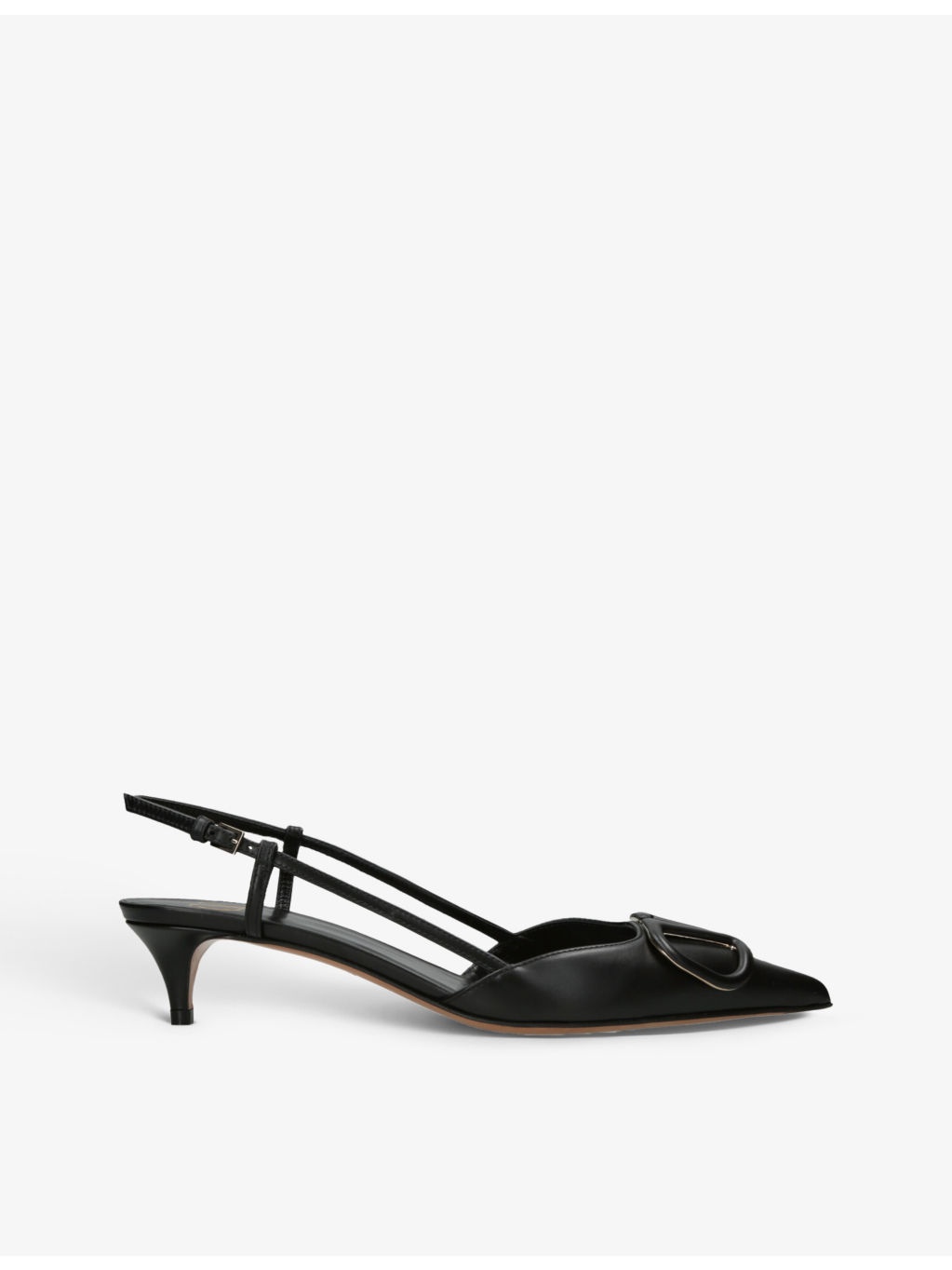 VLOGO 40 pointed-toe leather slingback courts - 1