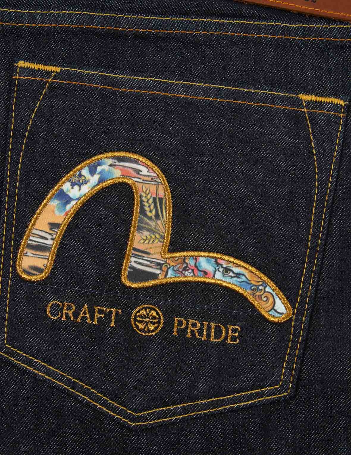 KOMAINU-PATTERN SEAGULL DENIM SHORTS - 9