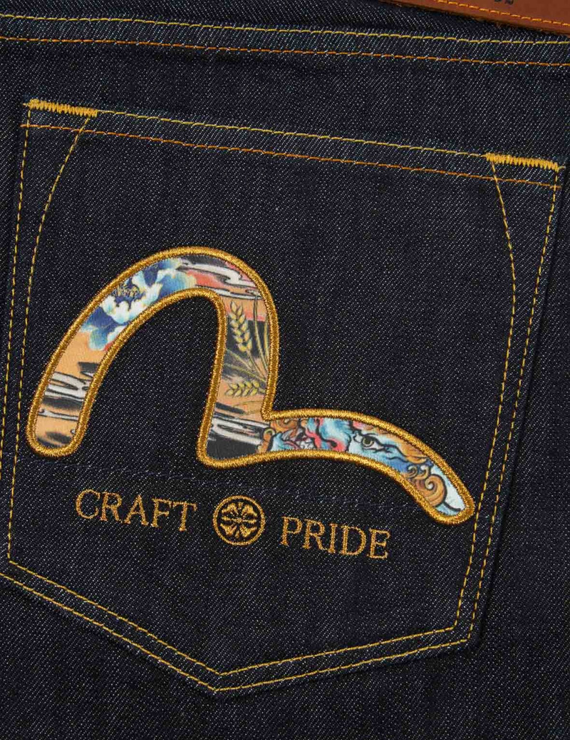 KOMAINU-PATTERN SEAGULL DENIM SHORTS 9