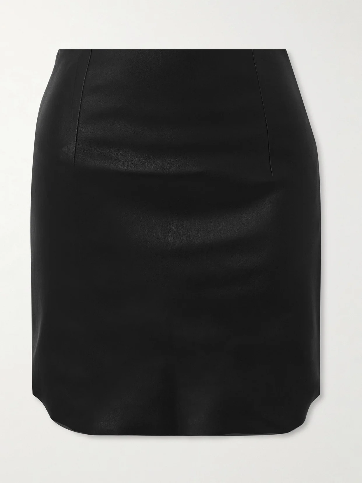 Stretch-leather Mini Skirt - 1