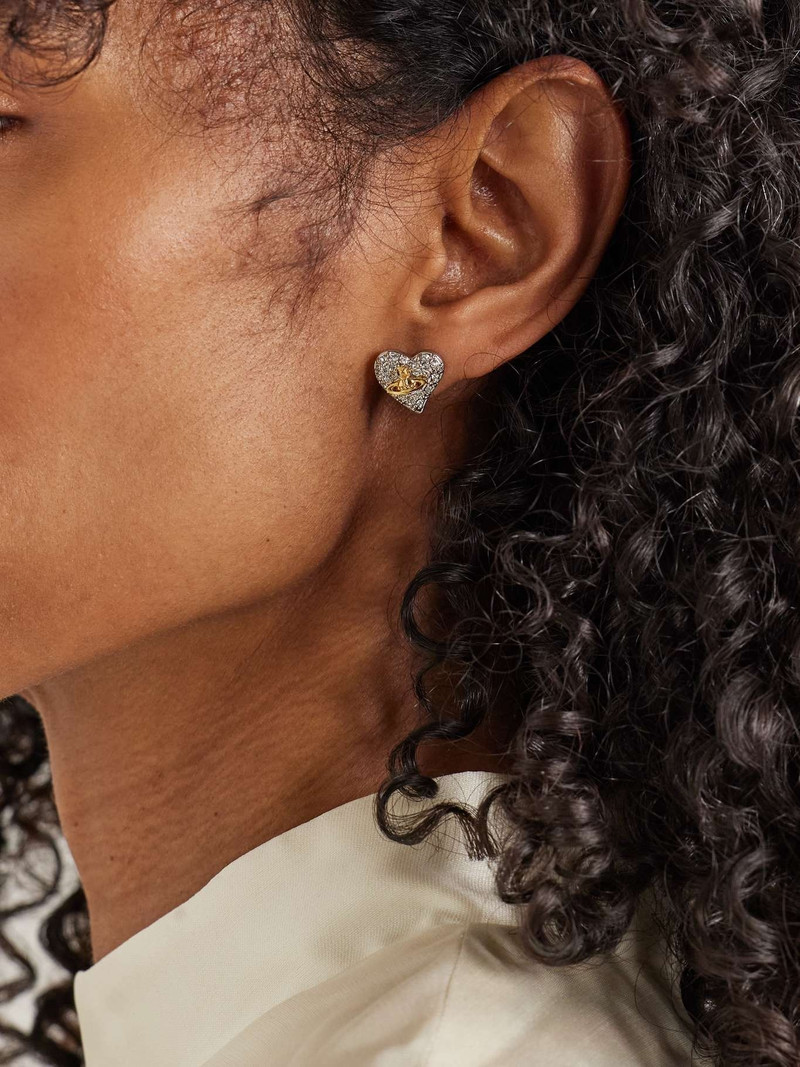 Vivienne Westwood Silver and gold-tone crystal earrings Silver outlook
