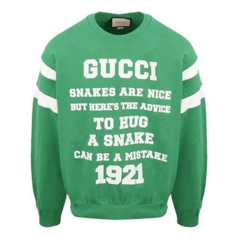 Gucci 'To Hug A Snake' Cotton Sweatshirt 'Green' 655471-XJDHO-3229 - 1