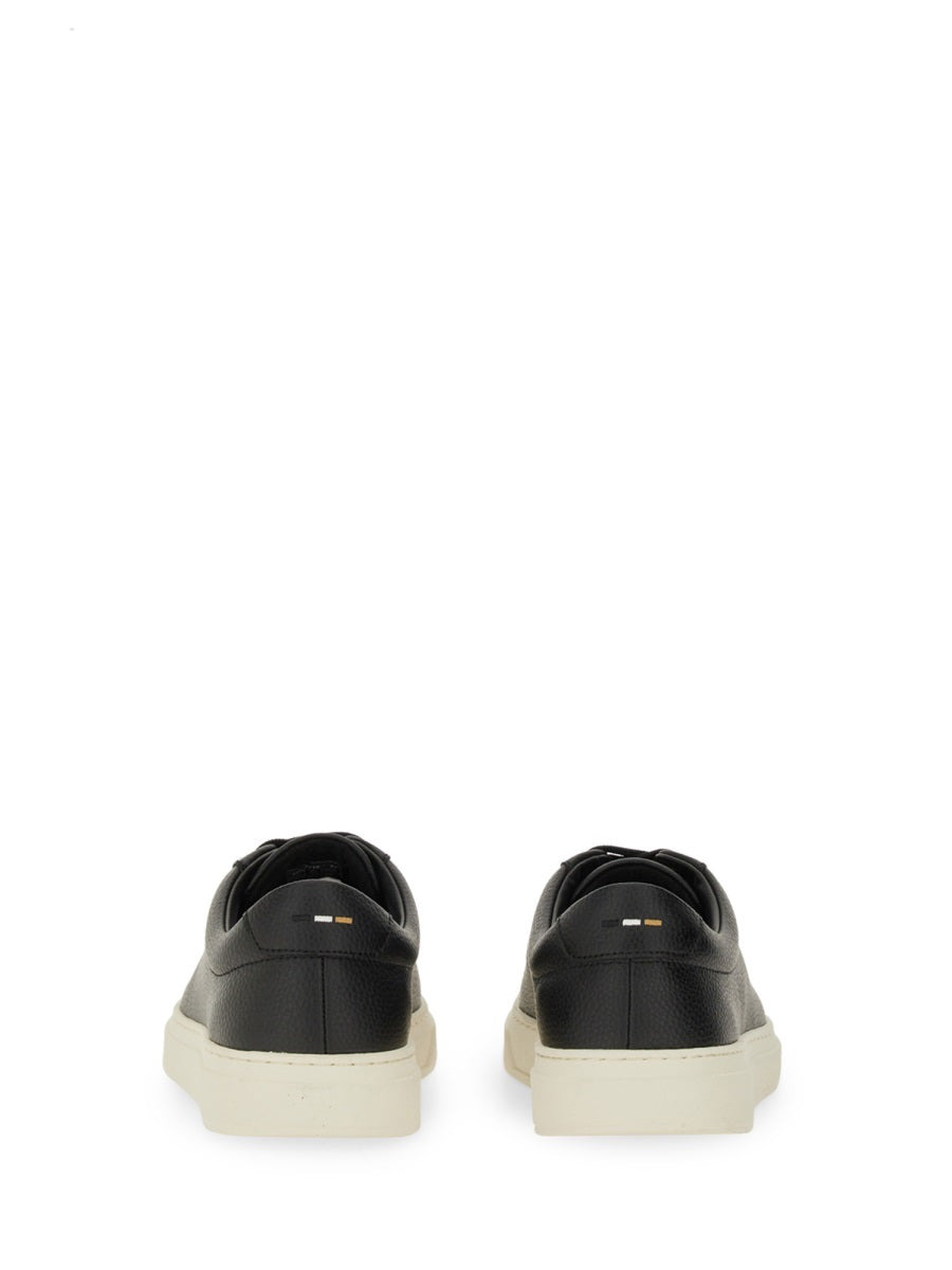 Boss Men Grained Leather Sneaker - 3