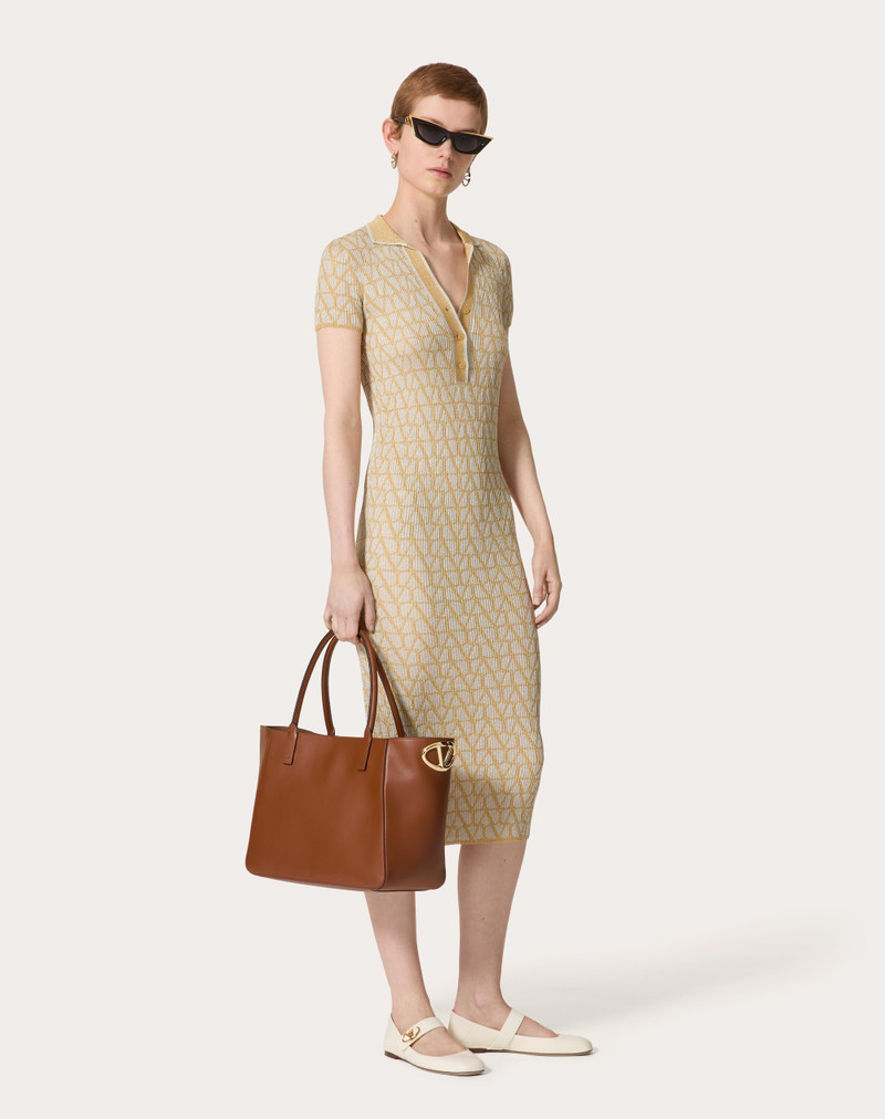 VLOGO SIDE SHOPPING BAG IN NAPPA CALFSKIN 2