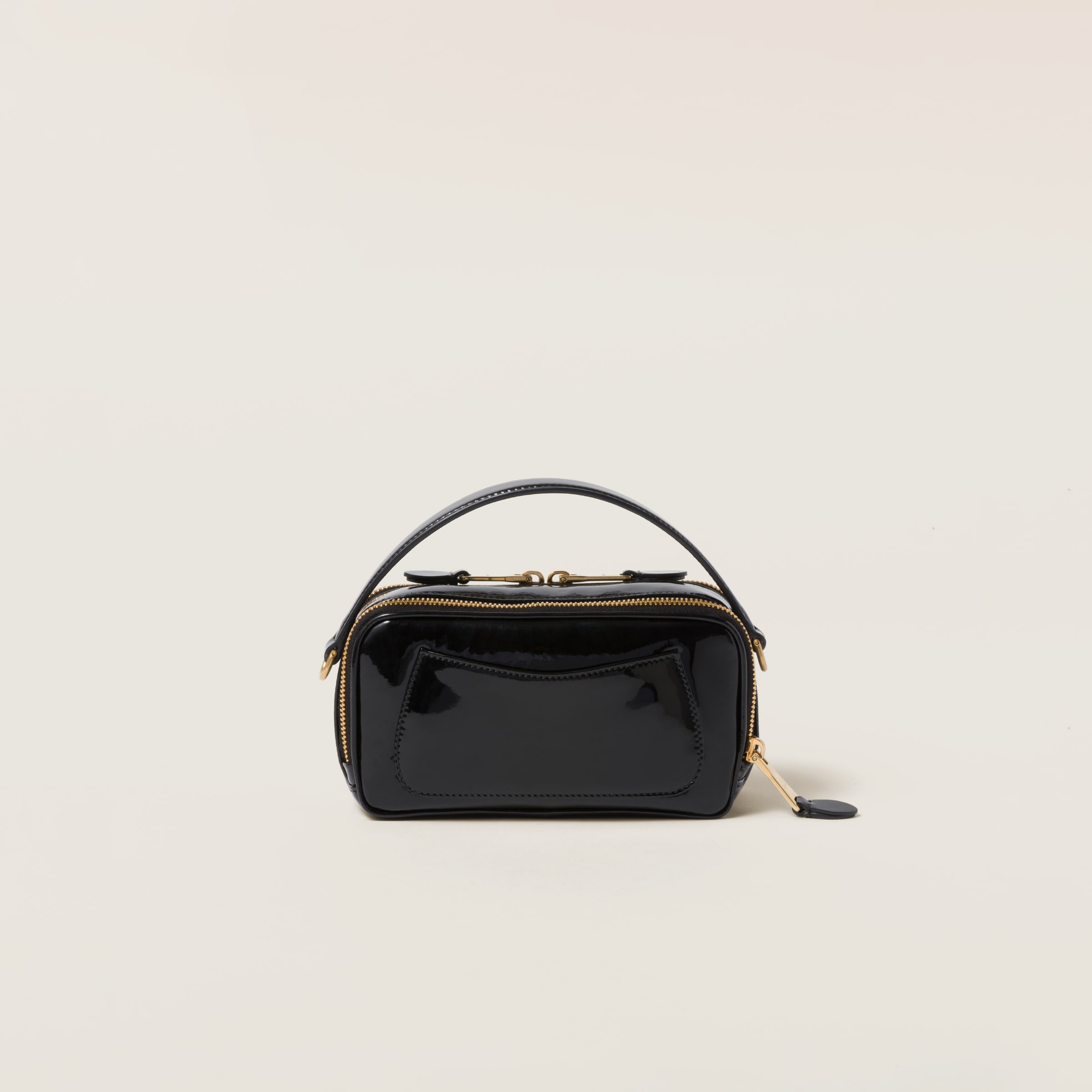 Leather and patent leather shoulder bag - 4