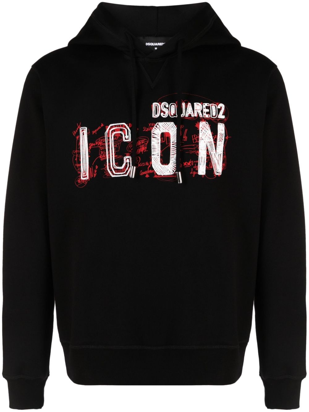 Icon Scribble-print cotton hoodie - 1
